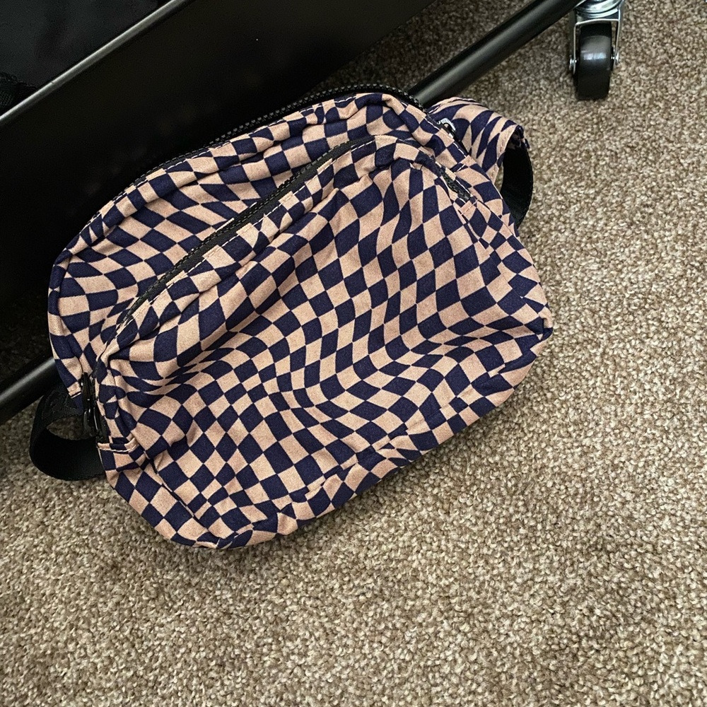 Baggu Fanny pack indigo trippy checkered
